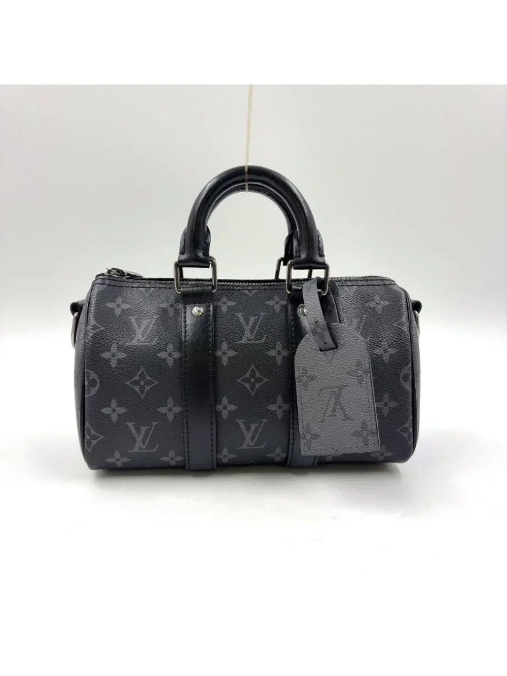 Louis Vuitton Keepall Bandouliere 25 Monogram Eclipse Leather Black Handbag